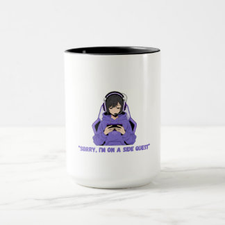 Taza Chica Anime Jugadora Arte de Juego Púrpura