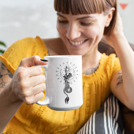 Taza Chica Capricorn 15oz Black Rim Mug