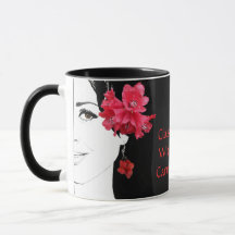 Chica cara personalizable ilustracion de moda flor