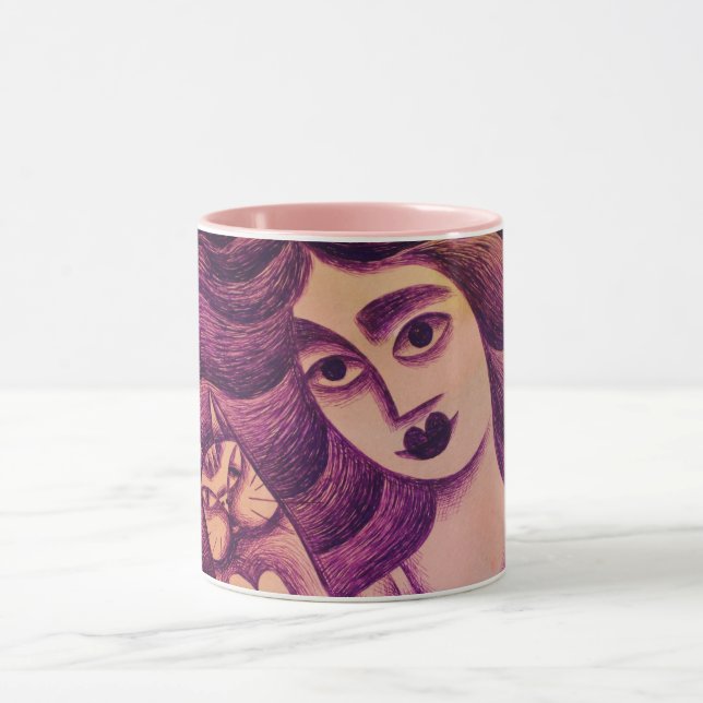 Taza Chica con su gato (Centro)