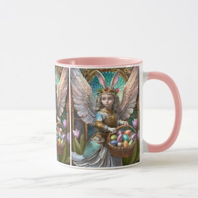 Taza Chica Con Vestido De Ángel Conejito De Pascua (Derecha)