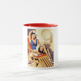 Taza Chica de anclaje retro de barco de crucero Elvgren