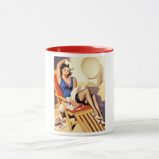 Taza Chica de anclaje retro de barco de crucero Elvgren (Centro)