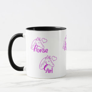 Taza Chica de caballo en morado con tipo de cabeza de c