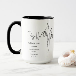 Taza Chica de flores de enero Flor de nacer de caída