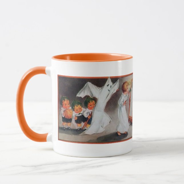 Taza Chica de Halloween de época con candela (Izquierda)