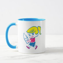 Chica de helado Mug en azul