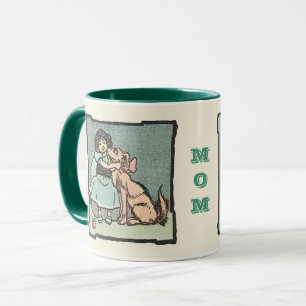 Taza Chica de la cosecha con perro y sarcasmo gracioso 