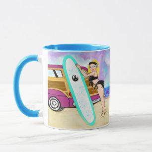 Taza Chica de la persona que practica surf
