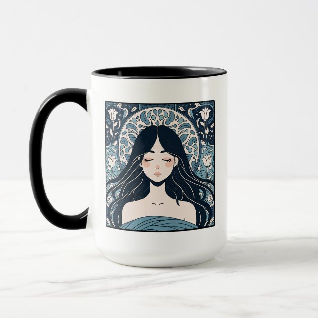 Taza Chica De Nilo Otomano - Aura Floral Azul Serene (Izquierda)
