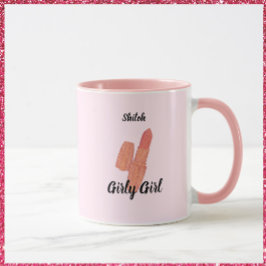 Taza Chica de pintalabios rosados de moda