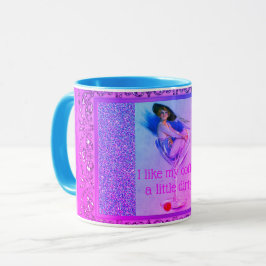 Taza Chica de pinup de vintage sucio martini púrpura li