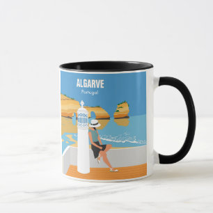 Taza Chica de playa de Algarve estilo vintage