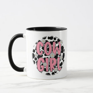 Taza Chica De Vaca Cuta Café Patrón De Vaca Rosa