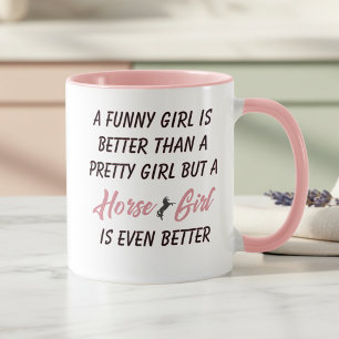 Taza Chica del Caballo Divertida Taza Amantes de l