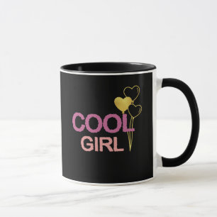 Taza Chica Guay Globos Corazón Rosa y Dorado Chic