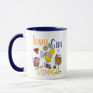 Taza Chica Italia Verano Mediterráneo Limón Gelato Café