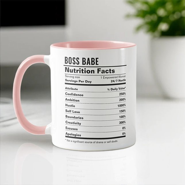Taza Chica Jefe Mujeres Emprendedoras Nutrición Hechos  (Subido por el creador)
