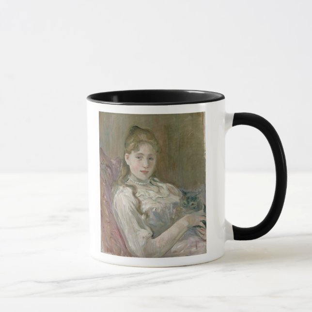 Taza Chica joven con el gato, 1892 (Derecha)