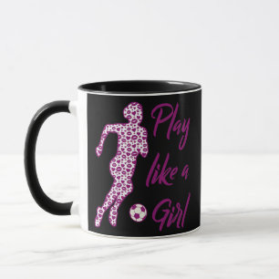 Taza Chica Jugadora de Fútbol Femenino
