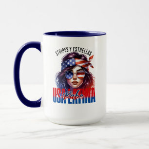 Taza Chica Latina  Día de la Independencia del 4 de Jul
