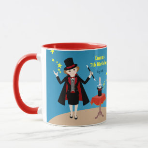 Taza Chica mago muestra fiesta de cumpleaños