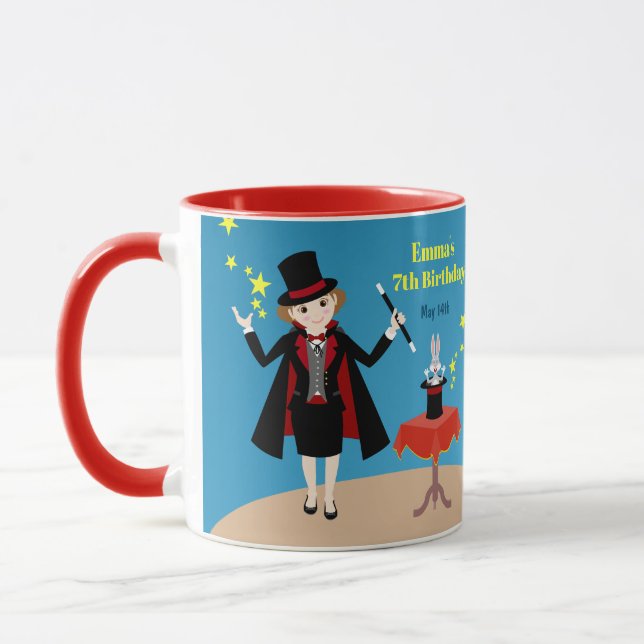 Taza Chica mago muestra fiesta de cumpleaños (Izquierda)