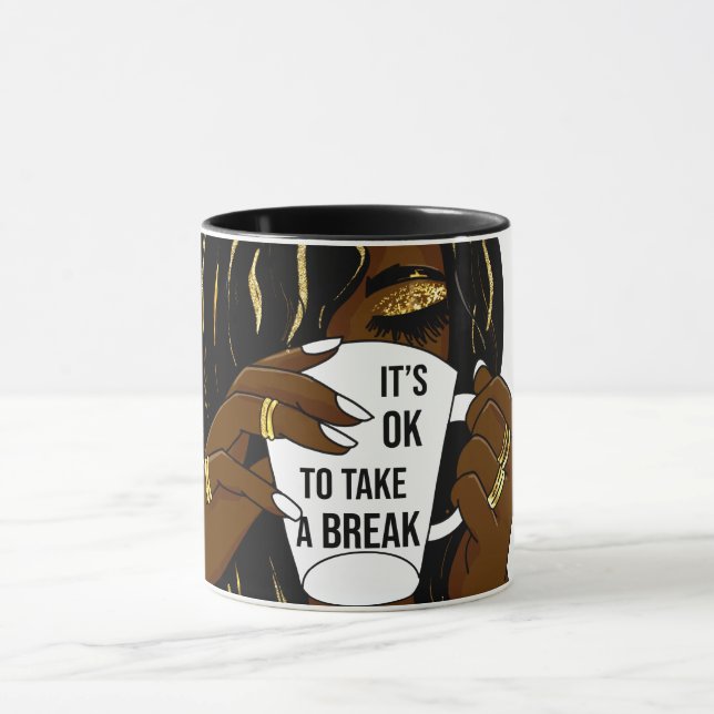 Taza Chica negro mujer afroamericana cita inspiradora (Centro)