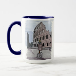 Taza Chica parado frente al Coliseo.