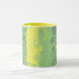 Taza Chica Sunshine Verde y Amarillo