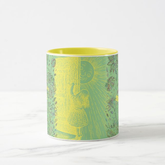 Taza Chica Sunshine Verde y Amarillo (Centro)