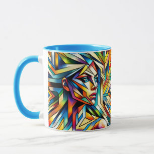 Taza Chica surrealista abstracto de fantasía