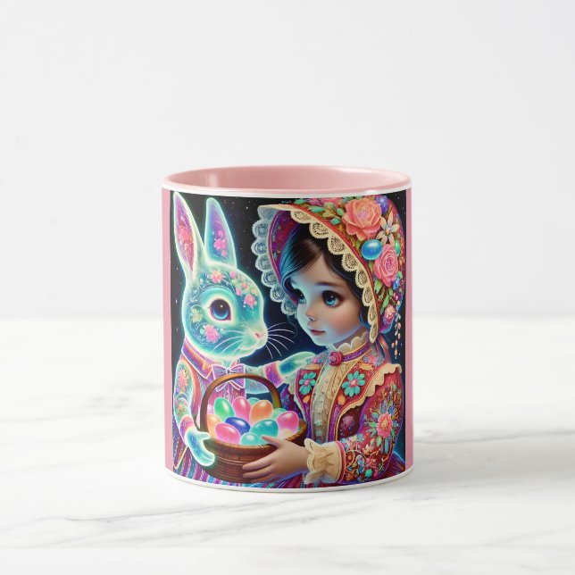Taza Chica VINTAGE Eggs Bunny ~ Mug (Centro)