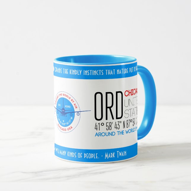 Taza Chicago, Estados Unidos elegante (Anverso derecho)