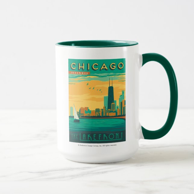 Taza Chicago, IL - Disfruta del Lakefront (Derecha)