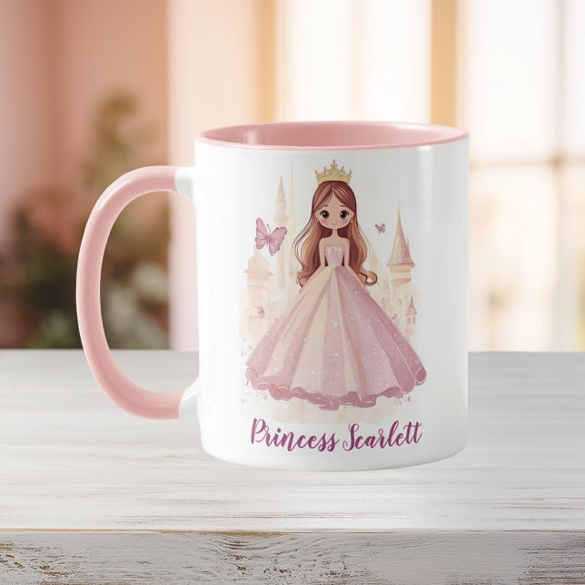 Taza Chicas adoran a la princesa personalizada esparkle (Subido por el creador)