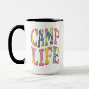 Taza Chicas de verano acampando vida de campamento Tie-