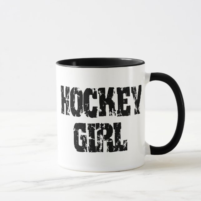 Taza Chicas del hockey del chica del hockey (Derecha)