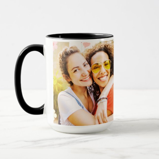 Taza Chicas fotográficos de los mejores amigos niñez de (Izquierda)