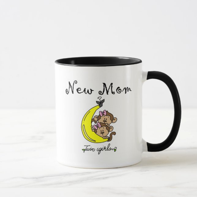 Taza Chicas gemelos camisetas y regalos de nueva mamá (Derecha)