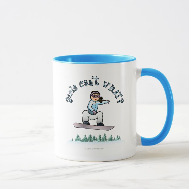 Taza Chicas ligeros snowboarding (Derecha)