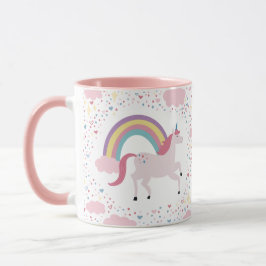 Taza Chicas orinan la espuma arcoiris de Unicornio