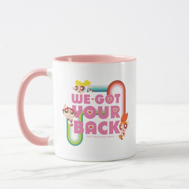 Taza Chicas poderosos: tenemos la espalda (Izquierda)