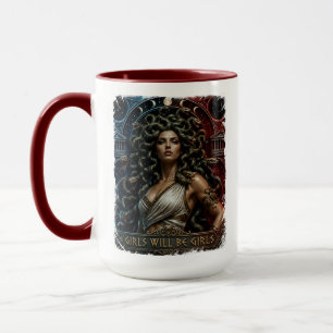 Taza Chicas Serán Chicas Arte Feminista de Medusa Diosa