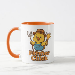 Taza Chick de granjero - Humor de campo lindo