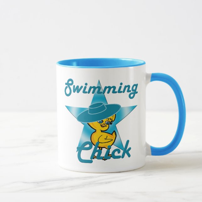 Taza Chick Nadador #7 (Derecha)