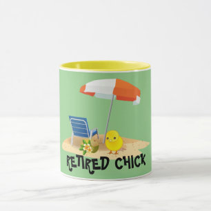 Taza Chick retirado - Escena de playa, Mug