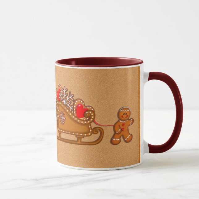 Taza CHICO DE PAN DE GINGERBREAD Y LESIÓN, por SHARON S (Derecha)