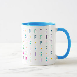 Taza Chico y Chica Personalizado Color 16 Letras, Númer