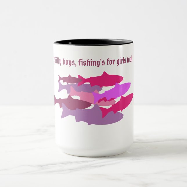 Taza "Chicos tontos..." Trucha Camuflaje Rosa  (Centro)